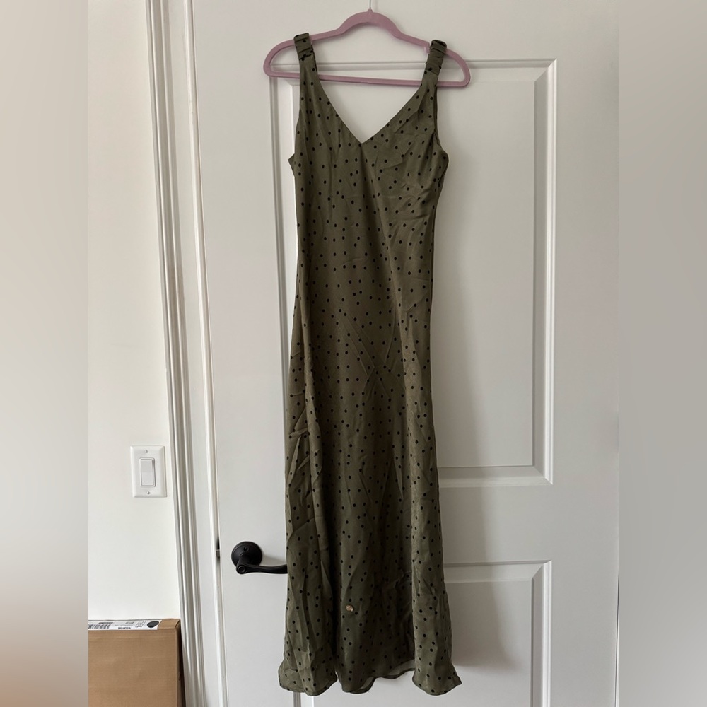 Zara silky polka dot dress
